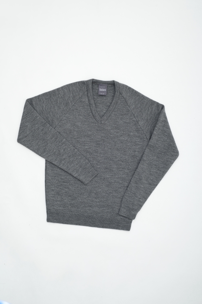 PULLOVER - COURTELLE - GREY, Frobel Independent, Jumpers & Cardigans, Ilford County High