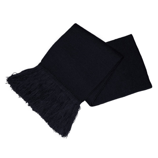 KNITTED SCARF - BLACK, Scarves