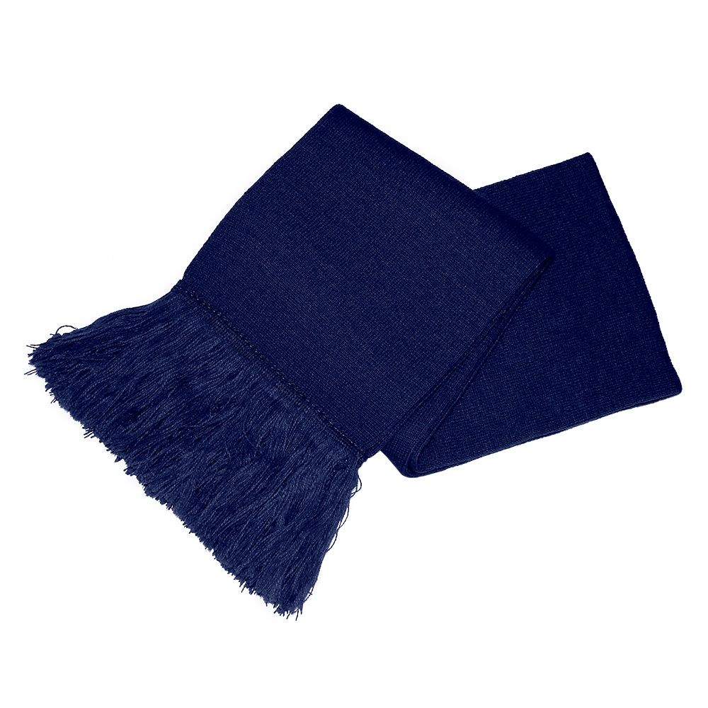 KNITTED SCARF - NAVY, Scarves