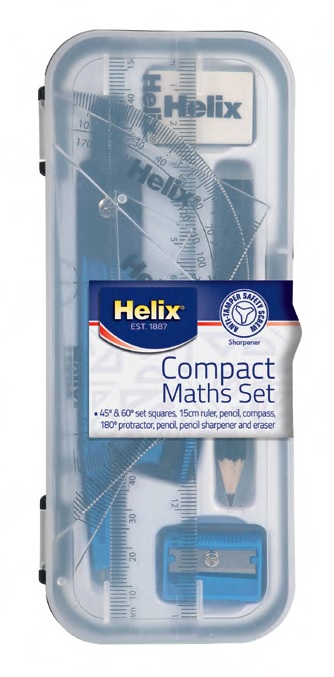 Compact Maths Set - 8 Piece, Maths Sets & Calculators