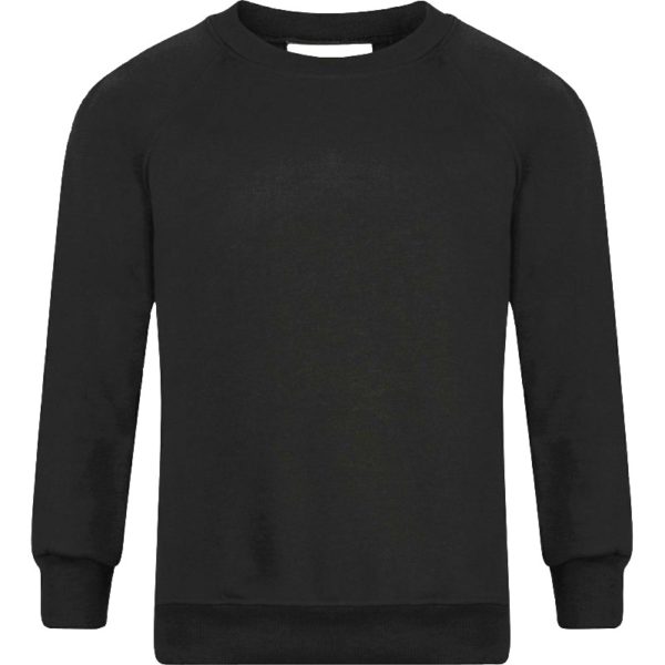 C- NECK SWEATSHIRT - BLACK, Sweatshirts and Jogging Bottoms, Newbury Park Primary School, Seven Kings High School, St Winefrides, Woodlands Primary School