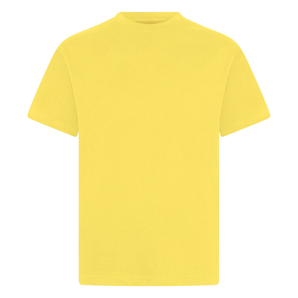 CREW NECK T-SHIRT - YELLOW, PE Polos and T-Shirts, Newbury Park Primary School