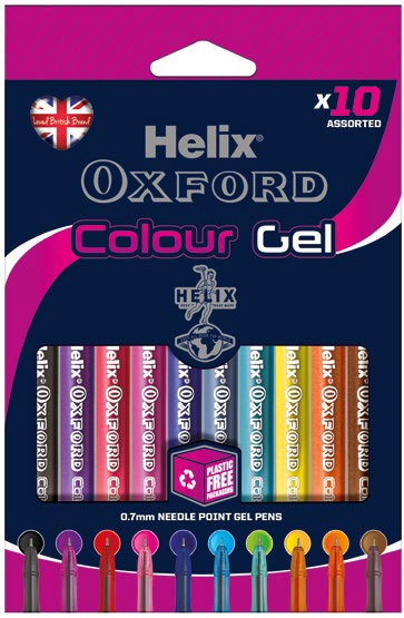 COLOUR GEL PENS ASSORTED X10, Colouring
