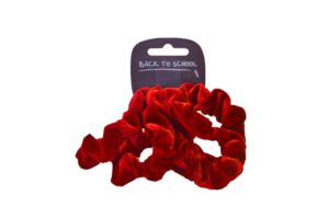 4 PACK VELVET SCRUNCHIES, Hair Accessories