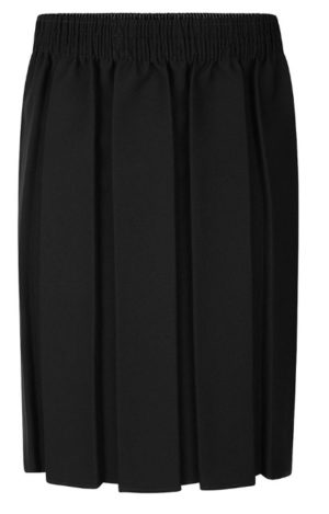 BOX PLEATED SKIRT - BLACK, Caterham High School, Oaks Park High School, Redbridge Primary School, St Winefrides, Skirts and Pinafores, Stratford Academy, Woodbridge High School, Woodlands Primary School