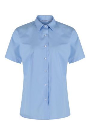 Girls Blouse - Sky- Short Sleeve (Twin Pack), Girls Blouses, St Augustine's Primary School, St Aidan's Catholic Primary Academy, Seven Kings High School