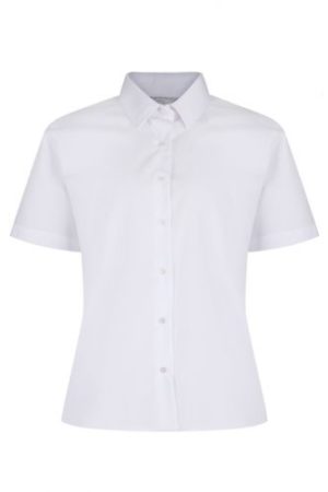Girls Blouse - White - Short Sleeve (Twin Pack), Girls Blouses, Royal Docks Academy, St Augustine's Primary School, Caterham High School, Newbury Park Primary School, Oaks Park High School, St Bedes Primary School, St Winefrides, Stratford Academy, Palmer Catholic Academy, Valentines High School, Woodbridge High School, Woodlands Primary School