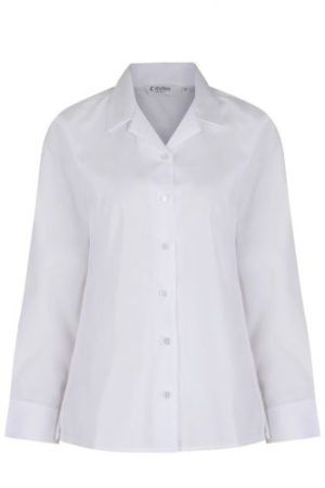 Rever Blouse - White - Long Sleeve (Twin Pack), Girls Blouses, King Solomon, Read Academy, Sir John Heron, St Ursula's Convent, Ursuline Academy Ilford
