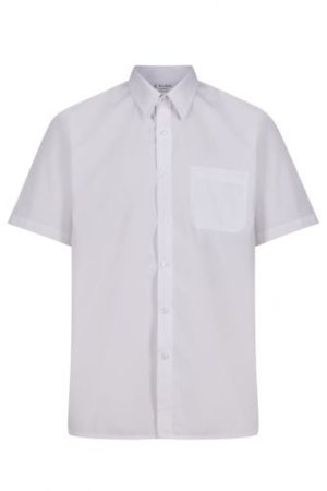 Boys Shirt - White - Short Sleeve (Twin Pack), Boys Shirts, Royal Docks Academy, St Augustine's Primary School, Caterham High School, Ilford County High, King Solomon, Newbury Park Primary School, Oaks Park High School, Read Academy, Sir John Heron, St Bedes Primary School, St Bonaventure's, St Winefrides, Stratford Academy, Palmer Catholic Academy, Valentines High School, Woodbridge High School, Woodlands Primary School