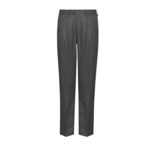 BOYS SLIM FIT TROUSERS - GREY, Senior Trousers, King Solomon
