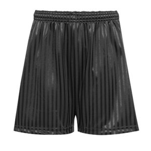 SHADOW STRIP SHORTS - SENIOR - BLACK, PE Shorts, St Bonaventure's, Stratford Academy, Woodbridge High School