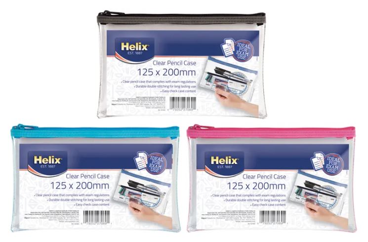 CLEAR PENCIL CASE SMALL, Pencil Cases & Rulers