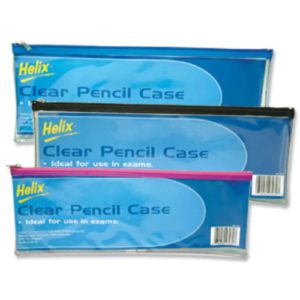 CLEAR PENCIL CASE LARGE, Pencil Cases & Rulers